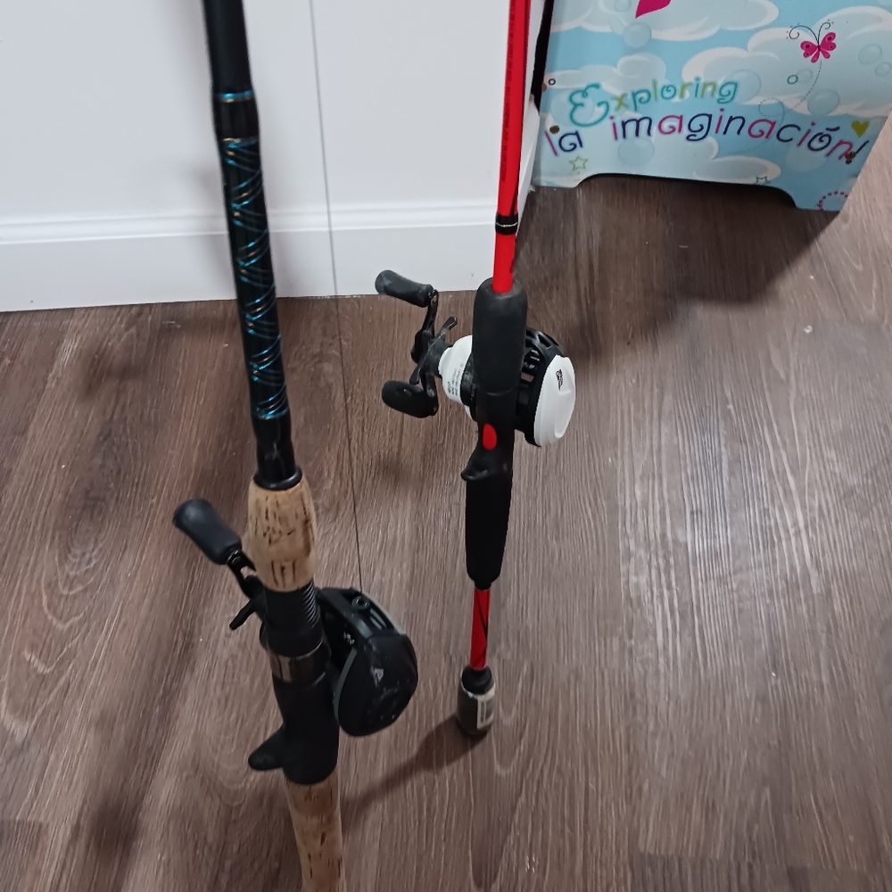 2 bait caster rods